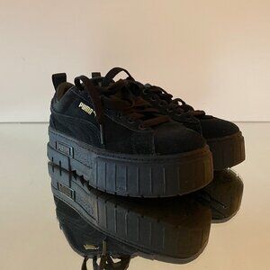 Puma Mayze Suede black sneakers size 36